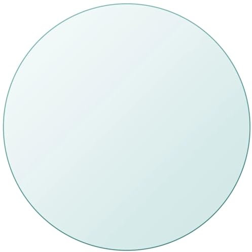 vidaXL Tischplatte aus gehärtetem Glas rund 900 mm Glastisch Tisch Glasplatte