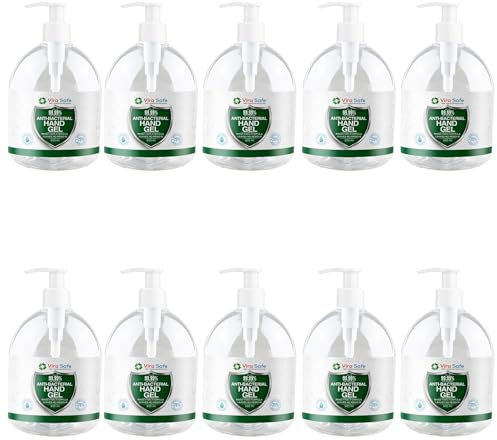 10 x 500ml Hand Sanitiser 70% Alcohol Gel Anti Bacteria Viral Eliminating Formula Gel Alcohol Anti Bacterial Formula Pack Of 10