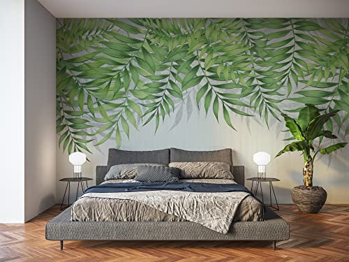 Oedim Tapete für Kinder, tropisch, grün, Wandbild, Kindertapete, Dekoration für Esszimmer, Wohnzimmer, Zimmer