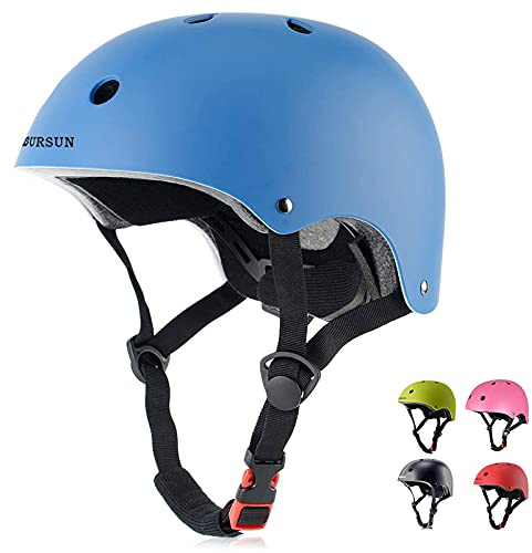 BURSUN Kids Bike Helmet Ventilation & Adjustable Toddler Helmet for Ages 8-14 Kids Boys Girls Multi-Sport Helmet for Bicycle Skate Scooter, 5 Colors