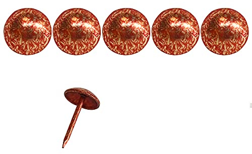 1000 Clous tapissier - Rouge grenade - Ø11mm - Lentille fer…
