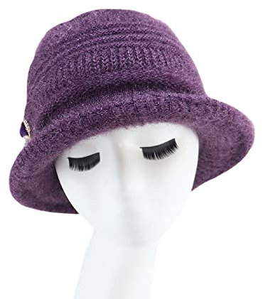 guaizhou Warme Wintermützen für Frauen mit Fleece gefütterte Slouchy Wintermütze Strickmütze mittleren Alters und ältere Mütter