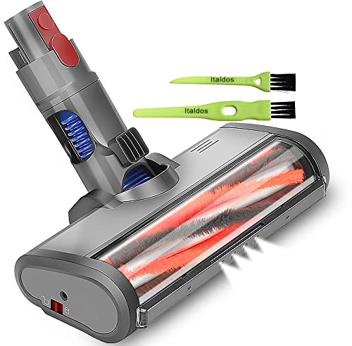 Italdos Elektrische Turbo Bürste Bodendüse kompatibel für Dyson V7 V8 V10 V11 V15 Betriebene Turbodüse mit Direktantriebsmotor, perfekt abgestimmt für alle Arten von Böden