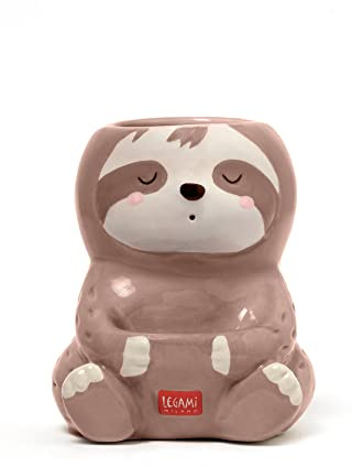 Legami - Portapenne in Ceramica, Desk Friends, Tema Sloth, da Scrivania, Dipinti a Mano, Idea Regalo, Desk Organizer