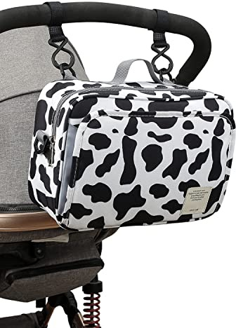 LICHENGTAI Buggy Kinderwagentasche mit Feuchttücherspender, Kinderwagen Organizer mit verstellbarem Gurt Kinderwagen Zubehör