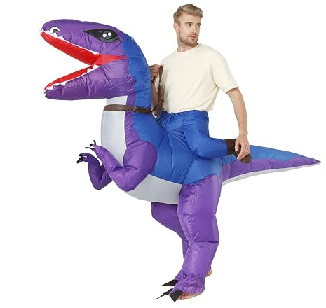 FXICH dino Costume Gonfiabile Adulti Costume Divertente Costume,Costume Gonfiabile per Feste Costume Halloween per Adulti Completo per Corpo Vestito Festa