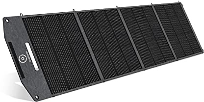 Dabbsson 200W tragbares Solarpanel für Kraftwerk, faltbares Solarpanel mit verstellbarem Bügel, hocheffizientes monokristallines PV-Modul, wasserdicht IP65 für Camping, Wohnmobil, Verdunkelung
