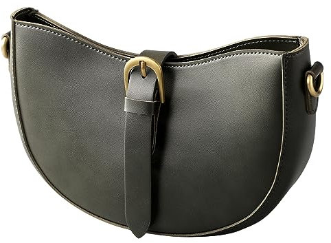 Vintage Veganes Leder Schulter Halbmond Tasche Für Frauen Retro Lunar Geldbörse Casual Hobo Satchel Unter Arm Geldbörse Dame Handtasche, Grün