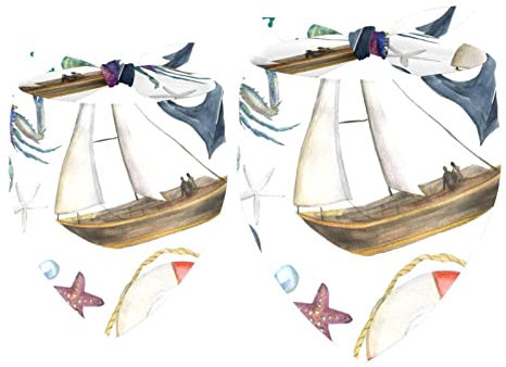 2er-Pack Hundehalstücher Anker Rettungsring Dohle Vogelboot Mädchen-Jungen-Lätzchen, Hundeschal, Kopftuch, Zubehör für kleine, mittelgroße und große Hunde, Welpen, Katzen, Haustiere