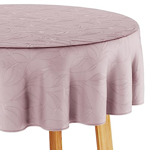 Filumi Tischdecke 130x180 cm oval Rosa Abwaschbar Für Indoor Outdoor Pflanzenmuster Amalu