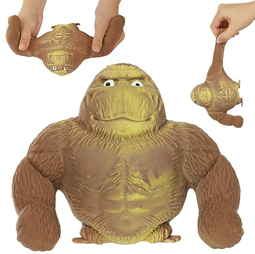Ainiv Antistressleksak, gorillafigur för stressminskning, latex-apa, gorillaleksak, fidgetleksak för sensorisk lindring, mjuk klämleksak, lämplig för fritid, underhållning och stressminskning