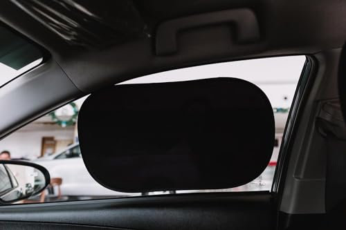 Kinder Fluff Pare-Soleil pour Fenêtre de Voiture et Avion (4X)– Le Seul Pare Soleil pour Bébé et Pilotes Certifié Qui Bloque 99,9% des Rayon UV– Protection Solaire pour Poste de Pilotage- G