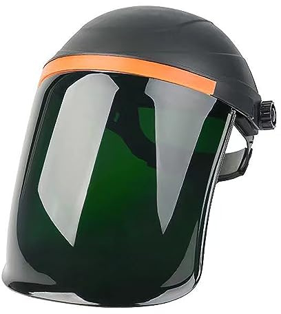 Capucha de Soldadura Resistente al Calor, Casco con Capucha de Soldadura Transparente, Protector Facial Resistente Al Calor para Soldadura, Corte de Metal y Protección Contra Salpicaduras y Frente