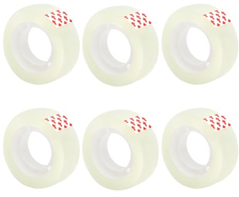 Ruban Adhésif Transparent - 18mm x 25m, 6 Rouleaux - Emballage, Packing Tape, Clear Tape