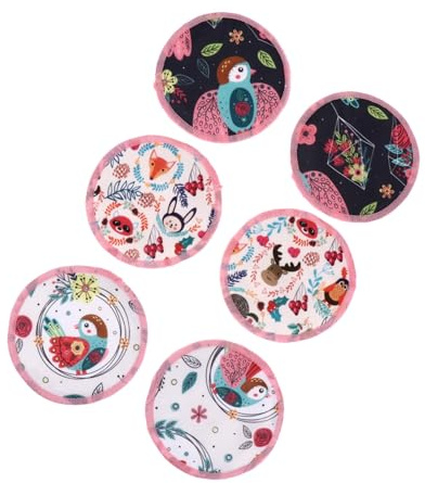 Assorbilatte Lavabili 6 Pezzi 10cm in Policotone per Allattamento | Uso Domestico e Outdoor, Prevenzione delle Perdite, Non Facile da Deformare