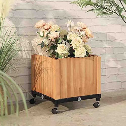 blumenstandOutdoor-Garten-Blumenkasten-Kombination, Holzkiste, Outdoor-Blumentopf, Hof, Terrasse, Holz-Blumentrog (Holz 80 x 40 x 40 cm)