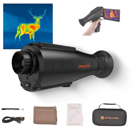 AI 15 Thermo-Monokular, 384 x 288 (50 Hz) Nachtsicht-Monokular mit 10 Stunden Akkulaufzeit, 8-facher Digitalzoom, 1,4-Zoll-AMOLED-Bildschirm, IP66 Wärmebild-Monokular für die Jagd mit WLAN-Hotspot/STA