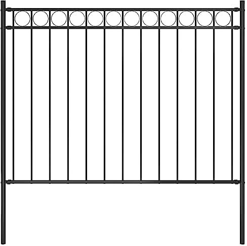 wichtelhaus bausatz,wichtel haus,Gartenzaun Stahl 1,7x1,2 m SchwarzGeeignet für Gärten, Zäune, Ästhetik