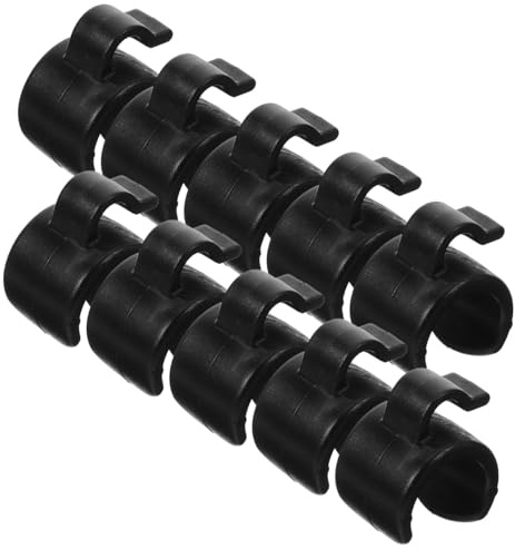 Clip Cavi per Microfono Nero 20 Pezzi, Plastico, 25 Mm | Bracket e Microfono Stand, Installazione Rapida e Smontaggio Semplice, Leggero per Recording e Outdoor
