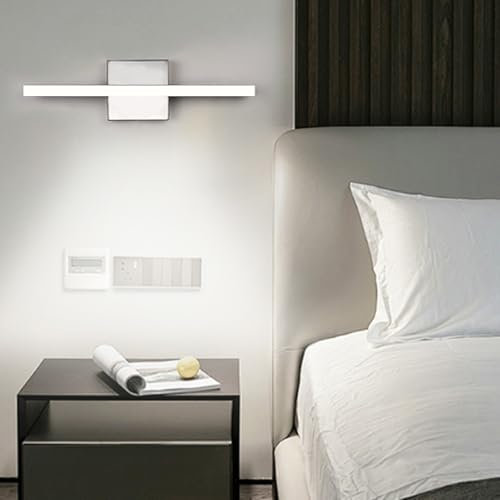 Modern LED 8W Bad Wandleuchte 3 Farbtemperatur Beleuchtung Wandlampe 3000K/4000K/6000K Wandleuchten Badezimmer Spiegelleuchte Keller Küche Wohnzimmer Schlafzimmer Badleuchte (Weiß,Weißes Licht)