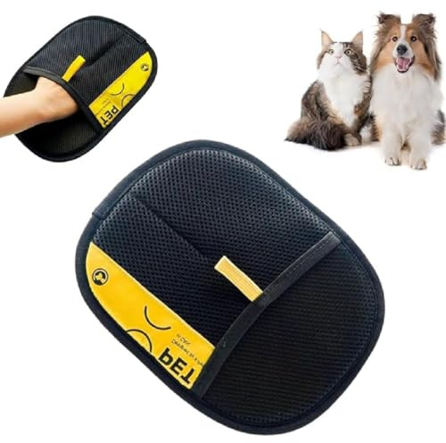 GUSHE Celerypets Double Sided Grooming Glove, Celerypets Pflegehandschuh für Haustiere, Haustier Grooming Handschuhe, Vielseitige Pflegehandschuhe, Haustier Bürsten Handschuh für Hund & Katze