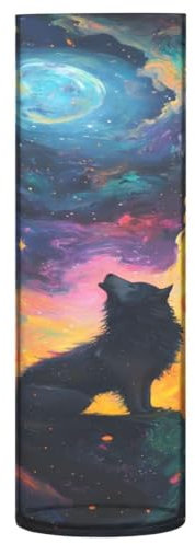 JUMBEAR Wilde Wolfs-Vase für Blumen, transparent, rustikale Heimdekoration für modernes Bauernhaus, ideales Regal, Tisch und Eingangsdekoration