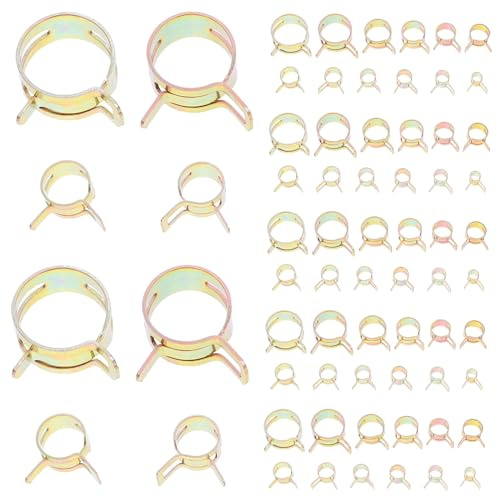 BUGUUYO Kit De Colliers De Serrage Robustes Pour Tuyaux D'huile 120 Pièces Colliers De Serrage Faciles À Installer 12 Tailles Pour Auto Et