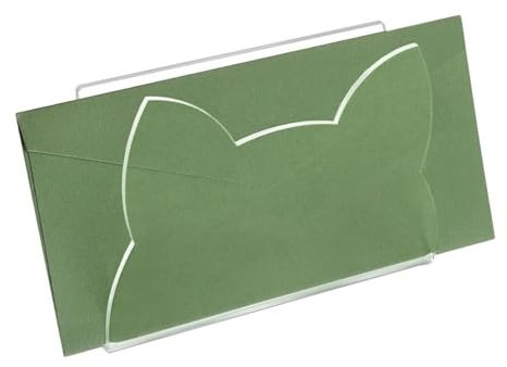 Transparenter Acryl-Briefhalter, Acryl-Akten-Organizer, transparenter Umschlaghalter für Schreibtisch, Katzenform, Schreibtisch-Organizer für Bücher, Dokumente, transparentes Briefablage