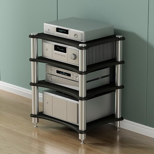Genérico Soporte para estéreo, Soporte de Audio, Estante para Multimedia, Soporte para Consola de Videojuegos, Estante esquinero para Soporte de Medios AV, Estante para proyector, Torre de Soporte pa