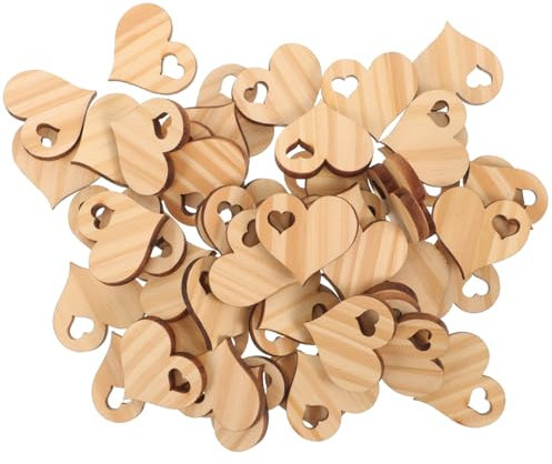 GALPADA 50stücke Holzherzen Scheiben Aus Naturholz Für Diy-projekte Blank Herzförmige Holzscheiben Zum Verzieren Und Basteln Für Heimwerker