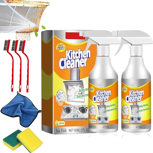 Magic Brush Pro - Limpiador en aerosol, limpiador de espuma de cocina, desengrasante de espuma de cocina resistente, limpiador de espuma multiusos, para cocinas, encimeras, campanas extractoras