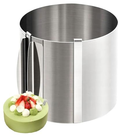 Anelli da Forno, Stampo ad Anello di Diametro di 16-30 cm Regolabili | Forniture per cornici di Pasticceria, Strumenti di Decorazione, per Forno per Dessert per Decorazioni