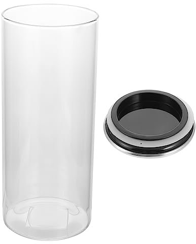 Mobestech Frasco Sellado De Vidrio Para Almacenar Alimentos Con Tapa De Acero Inoxidable Botella De Vidrio Transparente Con Tapa Para Cocina Para Hacer Encurtidos o Yogur