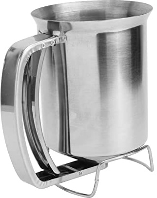 COLLBATH Dosatore per Impasto Pancake in Acciaio Inox Argento