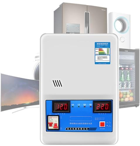 Generico Stabilizzatore di Tensione Completamente Automatico 220V 20000VA per Elettrodomestici ad Alta Potenza Come Aria Condizionata con Trasformatore in Puro Rame e Design Compatto