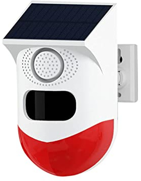 Détecteur de mouvement du capteur d'alarme stroboscope sirène solaire wifi tuya pir