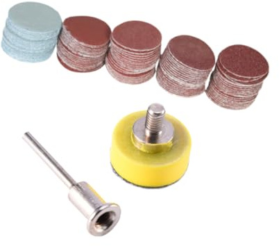 SEWACC 100 Pcs Sanding Discs Pad Kit with Grit Sandpaper for Drill Grinder Rotary Tools Polishing Pads for Wet Dry Sanding and Surface Finishing