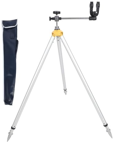 Poste prismático Trípode Altura ajustable 80 a 124 cm Trípode topode ligero de aluminio Soporte para topografía y medición