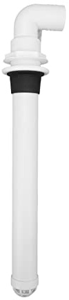 Tuyau de vidange de trop-plein, tube de vidange de trop-plein pour camping-car, tuyau de vidange d'eau flexible blanc universel avec conception anti-fuite, débit d'eau stable pour