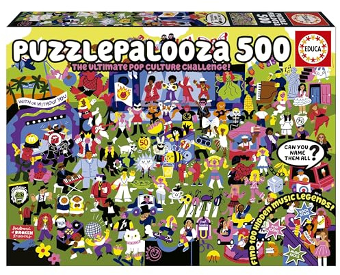 Educa - Puzzlepalooza | Puzzle Infantil de 500 Piezas | Incluye Pegamento Fix Puzzle | Medidas: 48 x 34 cm | A Partir de 11 años (20550)