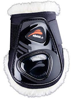 eQuick Streichkappe eShock Legend No Kill Kunstlammfell mit Knopfverschluss Black Edition Farbe Schwarz, Größe L