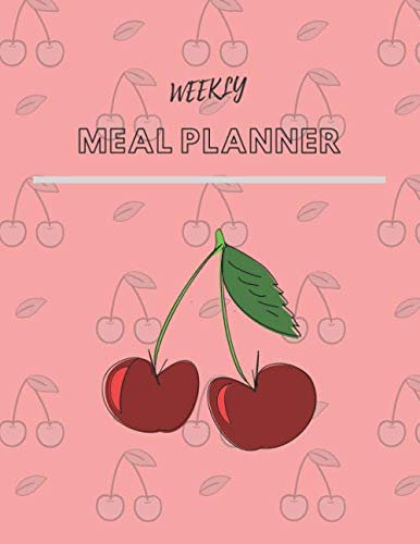 Weekly Meal Planner: Meal Planning Made Easy With This 52 Week Meal Planner Book / Weekly Meal Planner With Grocery List / cherries notebook for lovers