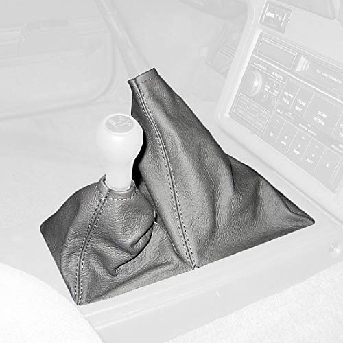 RedlineGoods Schaltsack Manschette kompatibel mit Toyota Pickup 1988-97. Maßgeschneidert - Nicht universell. Echtes Top Qualitat Italienisches Alcantara. Schwarz mit Blauem Faden