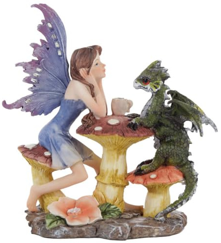 Puckator Figur Waldfee - Drache mit Tee