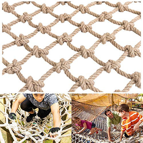 SSCYHT Tree Climbing Rope Ladder for Kids - Outdoor/Indoor Playground Climbing Net - Suitable for Attic Garden or Wall Painting,1 * 2m