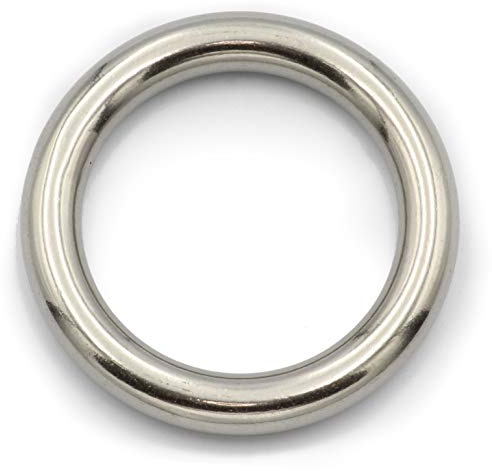 10 Stück DIOS24 Ring geschweißt, poliert 10 x 50 mm (Größe und Menge wählbar!) - Edelstahl V4A - Rundring O-Ring Ösenring Edelstahlring