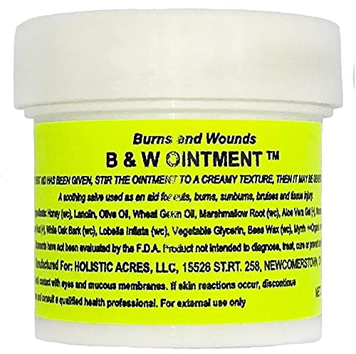 Konvalia Naturals B&W Ointment - Burn and Wound Ointment - Amish Made Burn Salve - 1 OZ