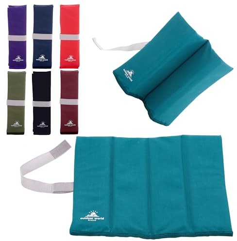 Outdoor World Klappbare Sitzmatte – wärmeisoliert, wasserdicht, feuchtigkeitsbeständig, tragbares Sitzpolster – leichtes Sitzkissen für Outdoor, Camping, Park, Picknick, Wandern, Angeln (Blaugrün)