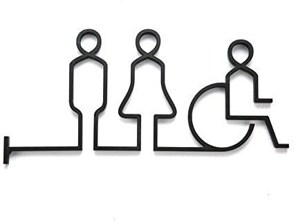 Signe De Toilette De Porte Suspendue Latérale De Mur D'alliage D'aluminium, Panneaux De Logo Masculins Et Féminins Suspendus De Wc, Enseignes Intérieures D'hôtel Chez L'habitant Enseignes De Centres C