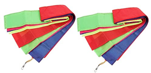 Toddmomy 2stücke Farbige Drachen-schwanzbänder Lange Kite-Tails Wiederverwendbare Dekoration Für Drachenflüge -Kite-zubehör Für Tolles Flugerlebnis